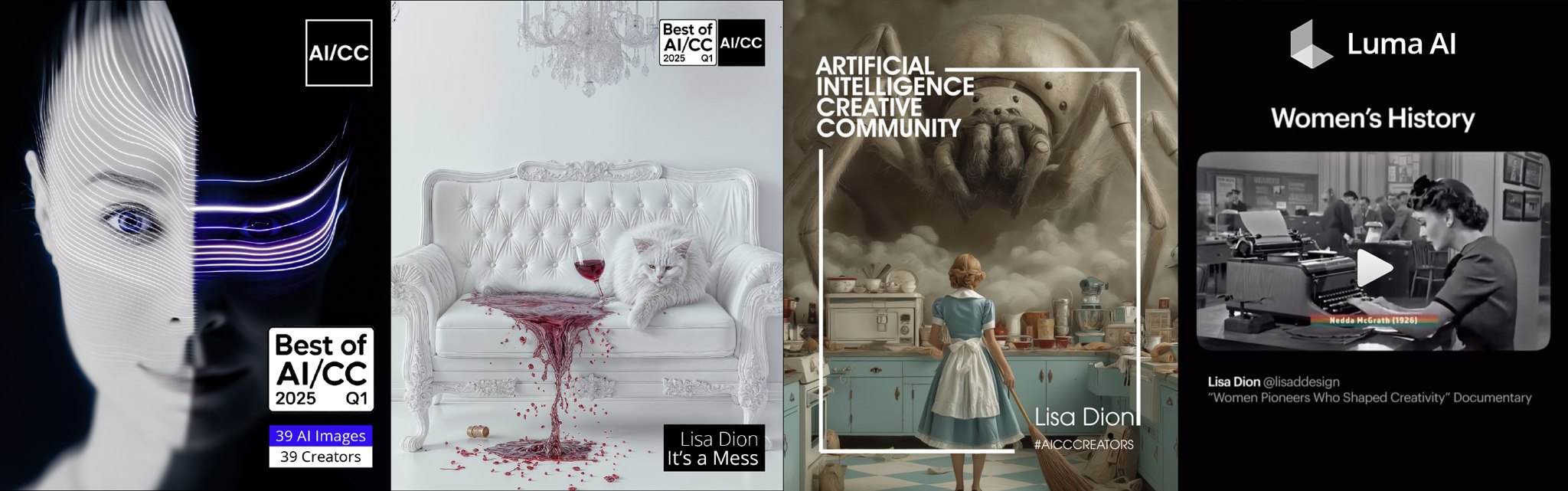 AI recognition: Best of AI/CC selection, It's a Mess, AICC Creators spotlight, and Luma AI Women's History documentary feature