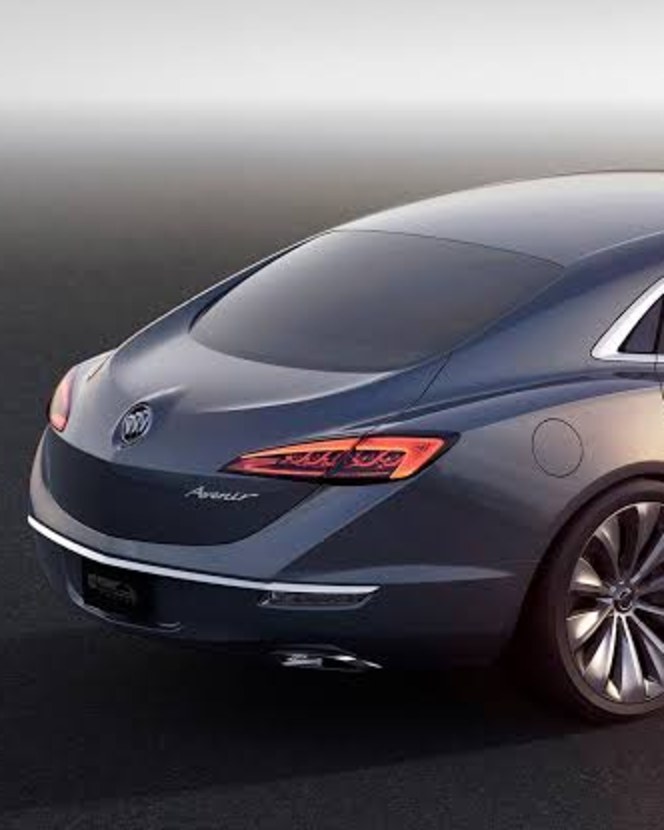 Buick Avenir Concept, rear quarter detail with sweep-spear taillights