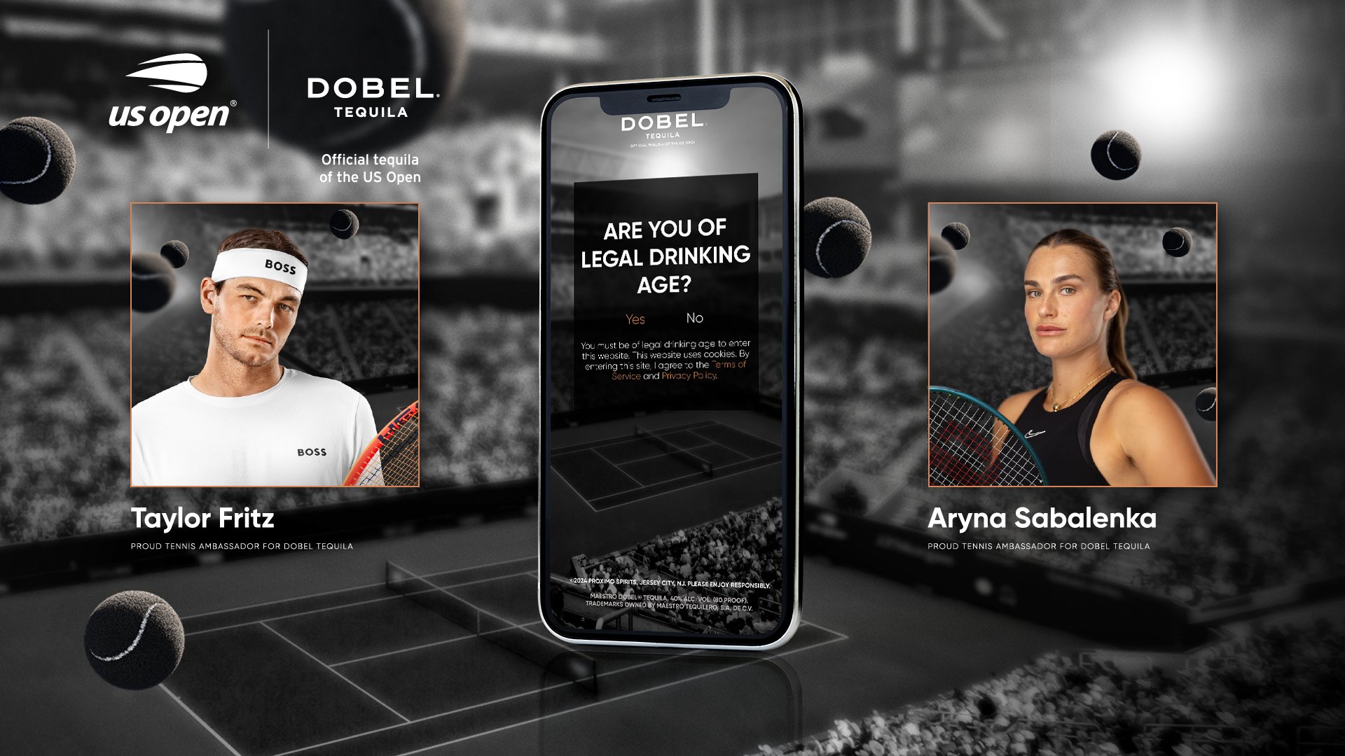 Toast with a Maestro: Dobel Tequila US Open activation app