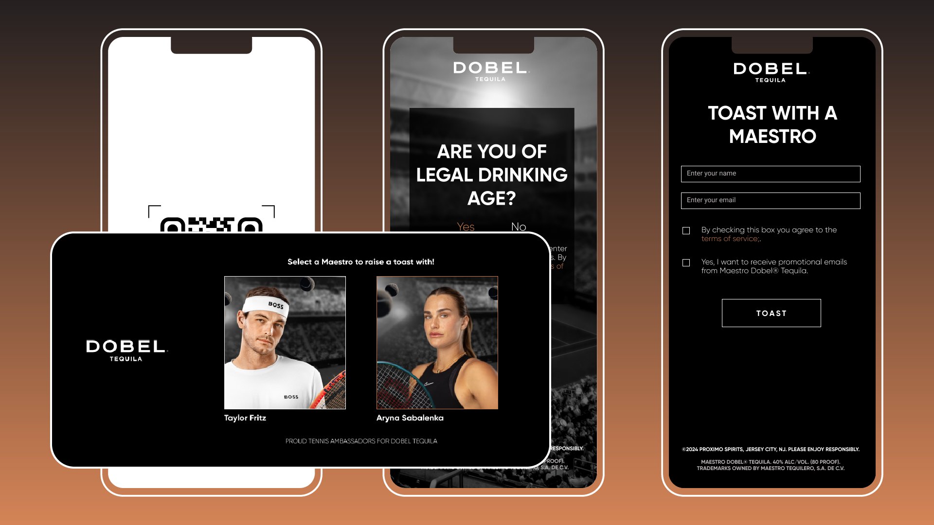 Dobel Toast with a Maestro app: ambassador selection