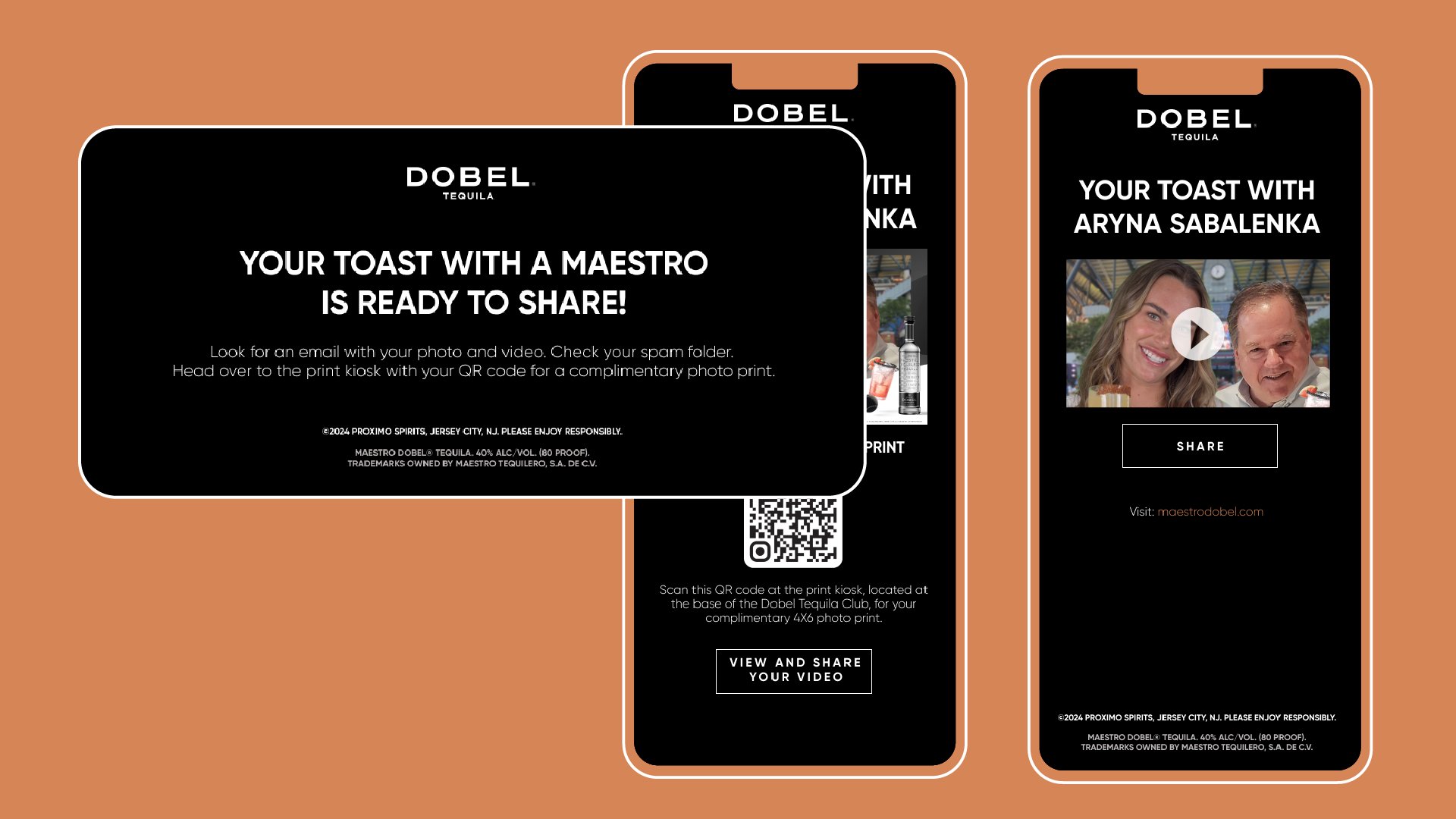 Dobel Toast with a Maestro app: personalized toast