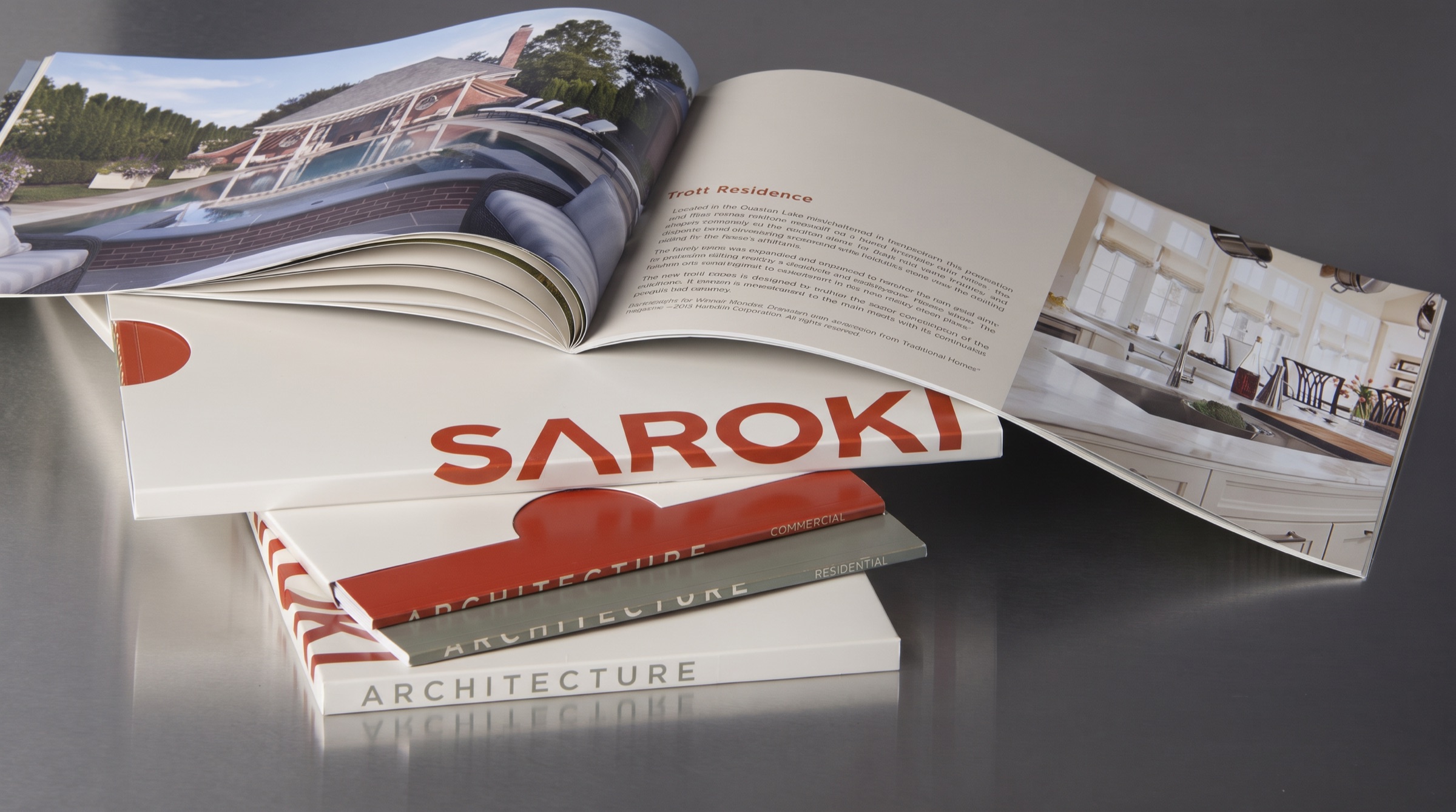 Saroki Architecture — Rebrand, print and digital