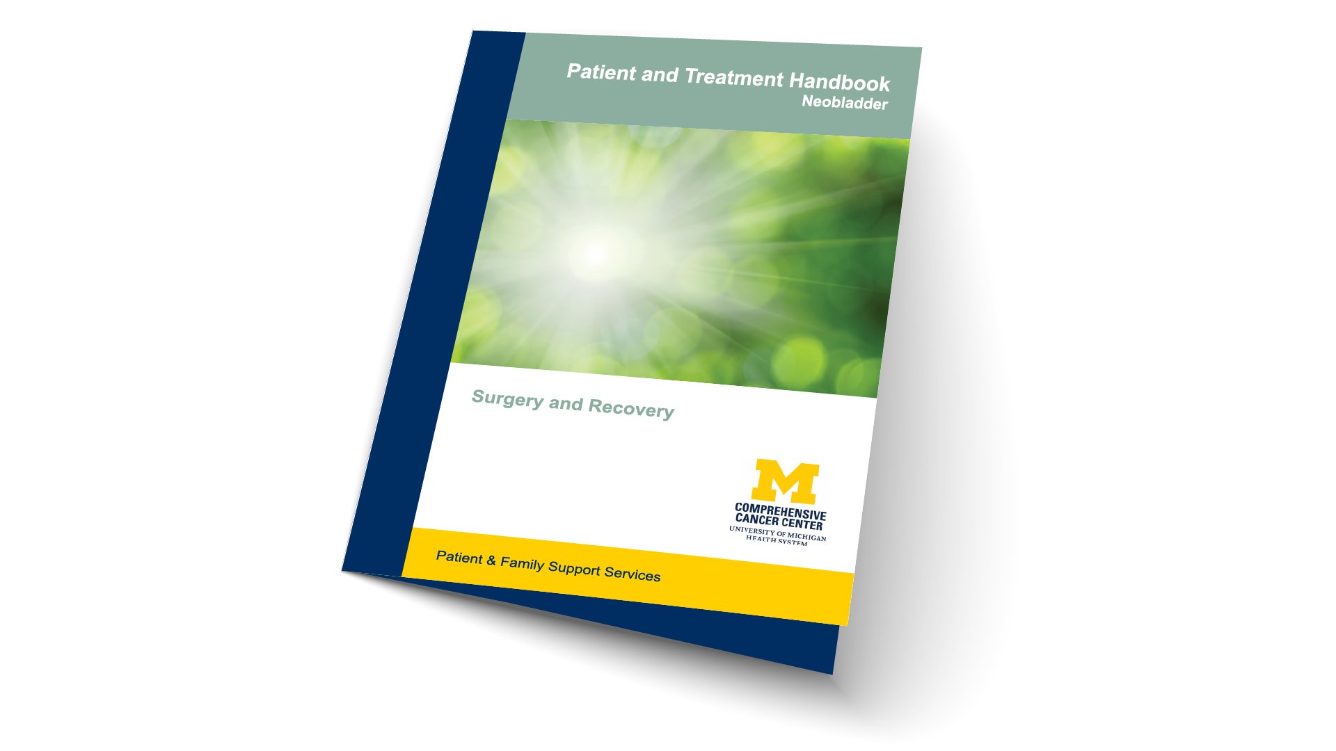 University of Michigan — Cancer Center patient book and Harbaugh card