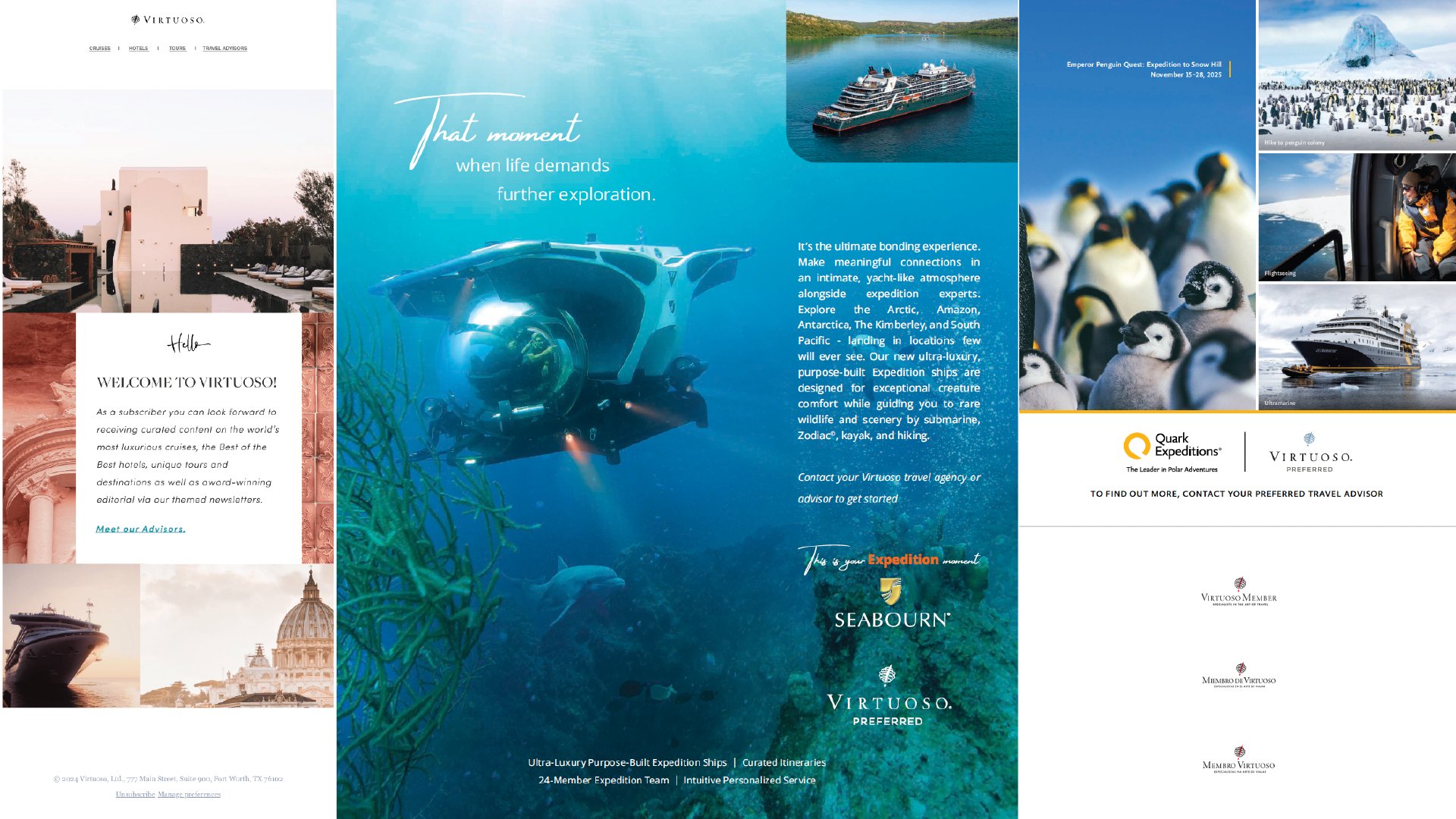 Virtuoso luxury travel email design system