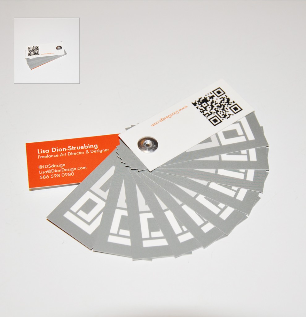 mini portfolio business cards back